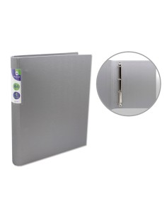 CARPETA PP A4 4A-25 LOMO REDONDO NEON GRIS