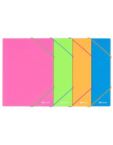 CARPETA GOMAS Y SOLAPAS PP A4 NEON