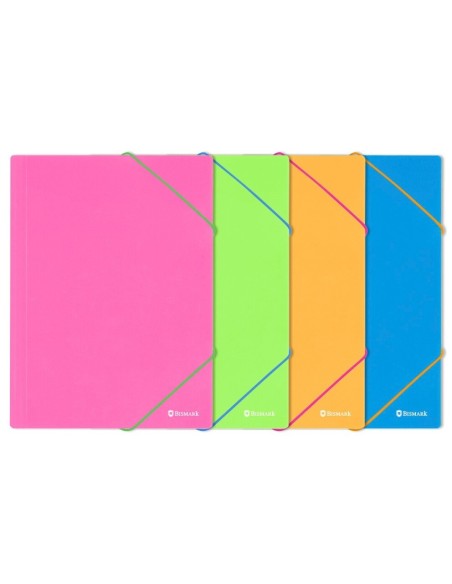 CARPETA GOMAS Y SOLAPAS PP A4 NEON