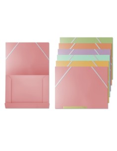 PP PASTEL CARPETA GOMAS Y SOLAPAS A4