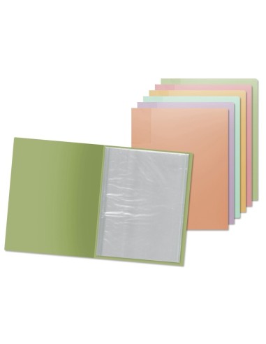 PP PASTEL CARPETA 20 FUNDAS A4