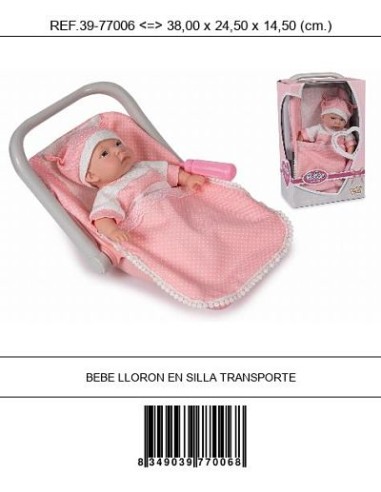 BEBE LLORON EN SILLA TRANSPORTE