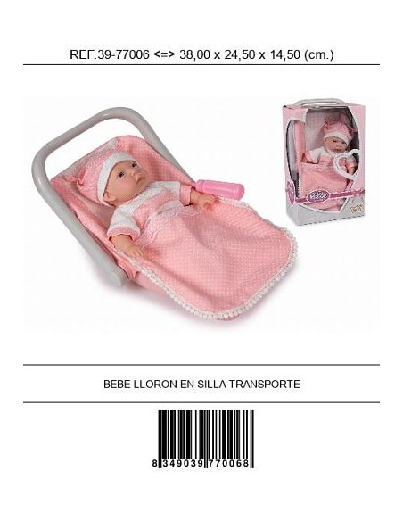 BEBE LLORON EN SILLA TRANSPORTE
