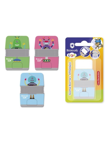 GOMA BORRAR + AFILALAPIZ DOBLE C/RECAMBIO ROBOT