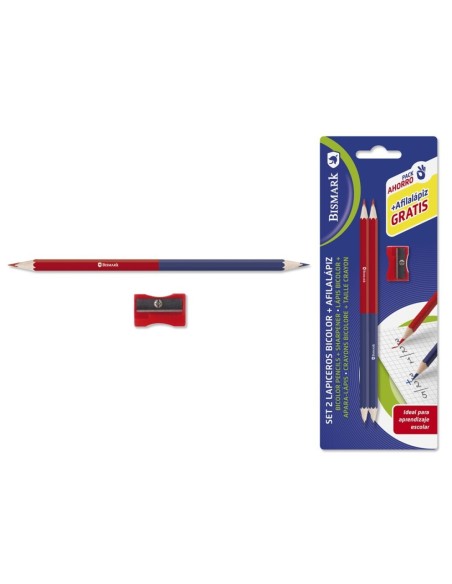 SET 2 LAPICEROS BICOLOR + AFILALAPIZ