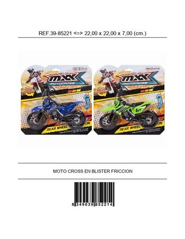 MOTO CROSS EN BLISTER FRICCION
