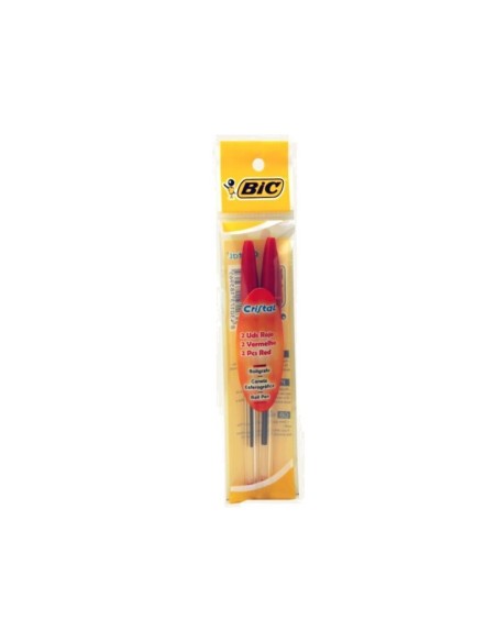 BOLIGRAFO BIC CRISTAL ROJO.2 UDS.