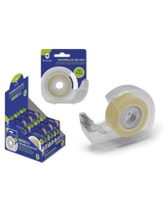 PORTARROLLOS C/CINTA ADHESIVA TRANSP 33*19MM