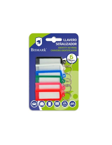 LLAVERO SEÑALIZADOR BISMARK BLISTER 6 UDS.