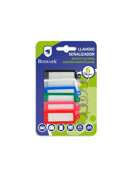 LLAVERO SEÑALIZADOR BISMARK BLISTER 6 UDS.