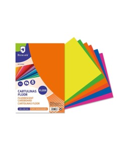 PACK 2 CARTULINAS FLUORESCENTES A4 - 6 COLORES