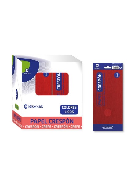 PAPEL CRESPON ROJO. 50x250MM
