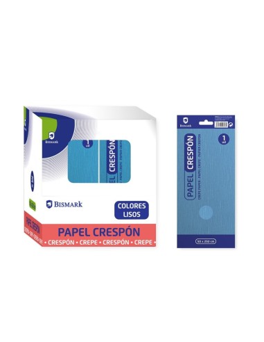 PAPEL CRESPON AZUL. 50x250MM
