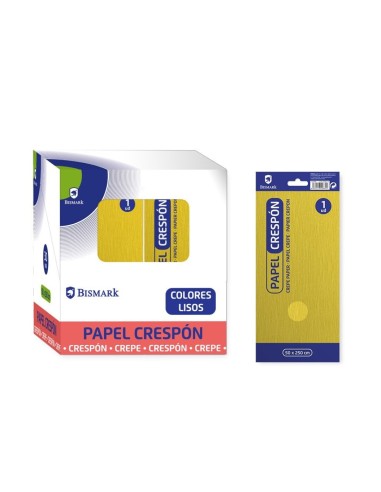 PAPEL CRESPON AMARILLO. 50x250MM