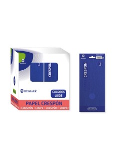 PAPEL CRESPON AZUL MARINO. 50x250MM