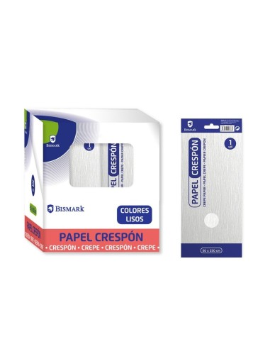 PAPEL CRESPON BLANCO. 50x250MM
