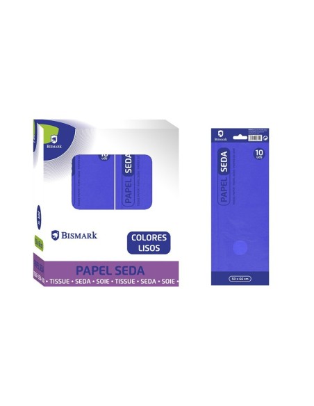 PAPEL SEDA LISO AZUL OSCURO. BOLSA 10 HO