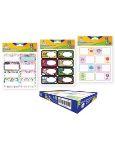 ETIQUETAS ADHESIVAS LIBROS FANTASIA - PACK 16 UDS