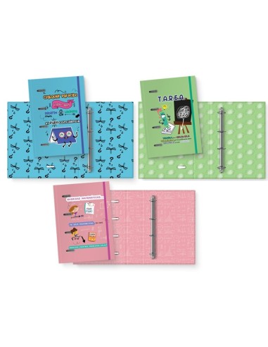 CARPETA A4 4 ANILLAS C/ GOMA SCHOOL