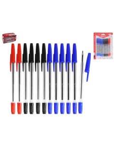 SET 12 BOLIGRAFOS BASIC COLORES SURT 1MM