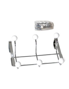 PERCHA PUERTA 6 POMOS BLANCOS AILEMA