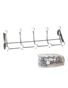 PERCHA PUERTA 10 POMOS BLANCOS AILEMA