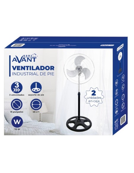 VENTILADOR IND 18" 70W 45CM 2UDS EN CAJA