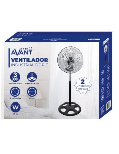 VENTILADOR INDUSTRIAL 18¨ 70W 45CM 2 UNI EN CAJA