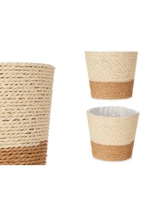 MACETERO CUERDA 15X14CM MARRON NATURAL