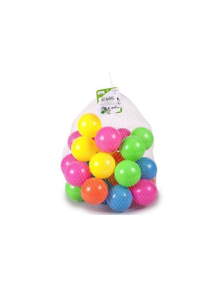 BOLAS MULTICOLOR 7CM.30PC.RED