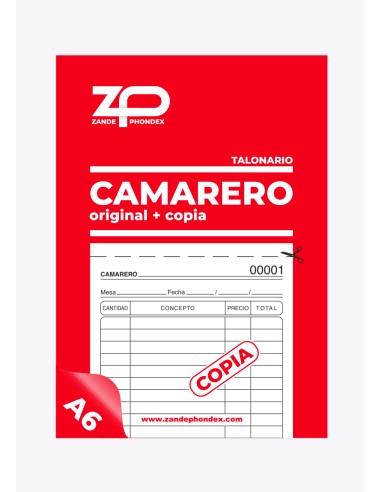 TALONARIO CAMARERO