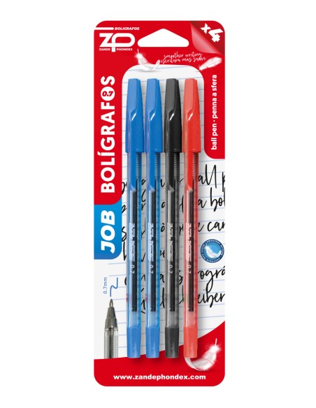 BOLIGRAFO ROJO,AZUL Y NEGRO 5 UDS