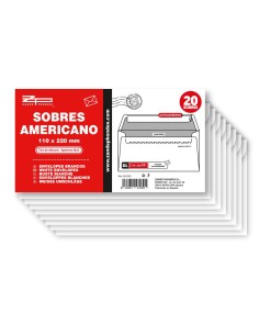 20 SOBRES 110X220 AMERICANO