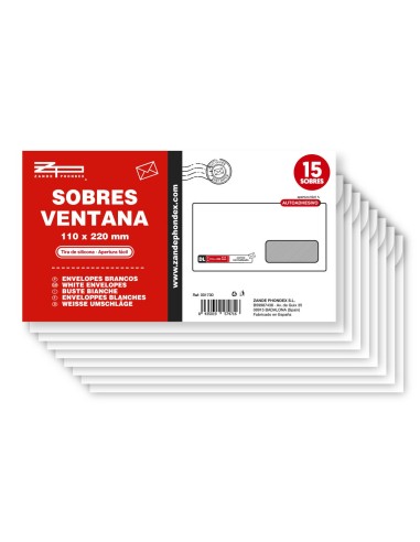 SOBRES 110X220 BLANCO AMERICANO VENT 15U