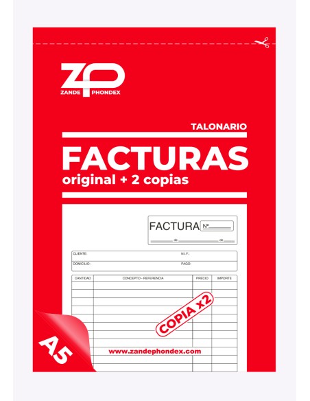 TALONARIO FACTURA A6 2 COPIAS