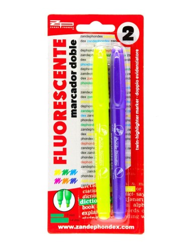 FLUORESCENTE ROTULADOR DOBLE PUNTA 2U