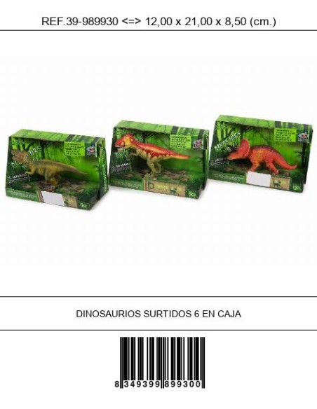 DINOSAURIOS SURTIDOS 6 EN CAJA