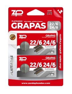 RECAMBIO GRAPAS PLATEADAS N22/6 BLISTER