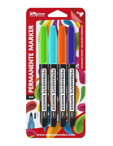 ROTULADORES PERMANENTES COLORES 4UDS