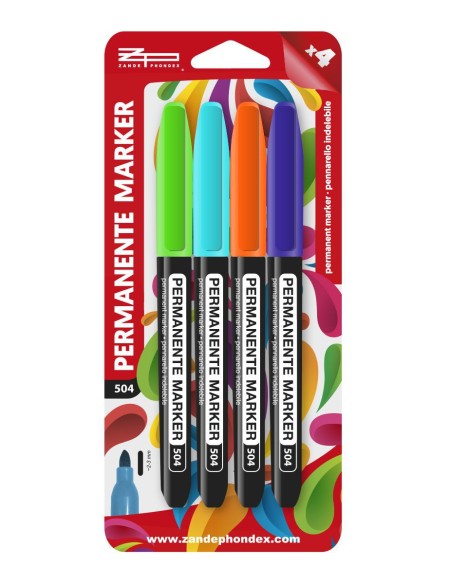 ROTULADORES PERMANENTES COLORES 4UDS