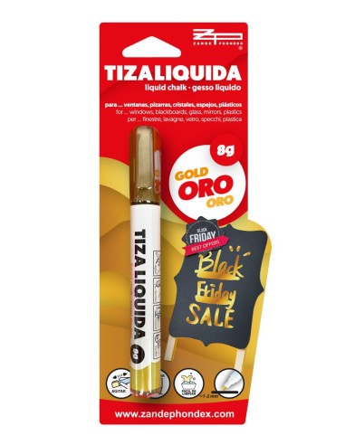ROTULADOR  TIZA LIQUIDA 8GR ORO