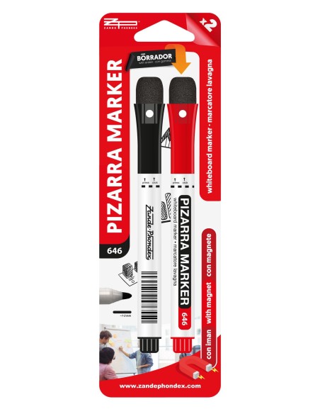 ROTULADORES  PIZARRA CON BORRADOR 2U