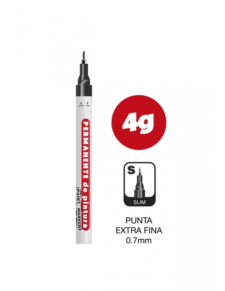 PERMANENTE PINTURA NEGRO 4gr PUNTA 0.7mm