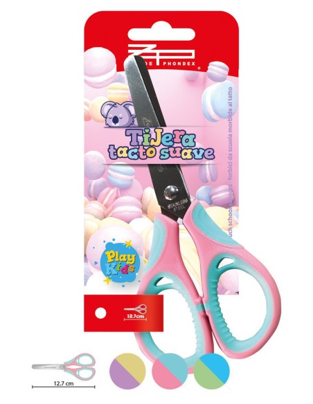 BLISTER TIJERA TACTO SUAVE 13cm