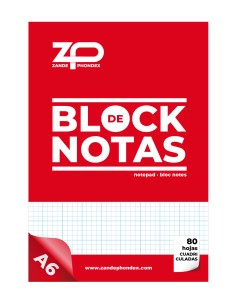 TALONARIO NOTAS A6 CUADRICULADOS