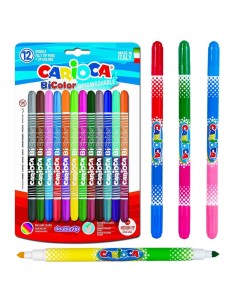 ROTULADORES 12UND BI-COLOR CARIOCA