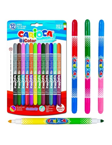 ROTULADORES 12UND BI-COLOR CARIOCA