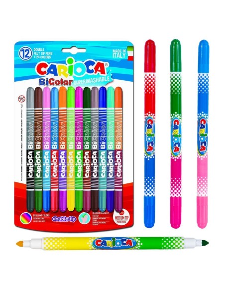 ROTULADORES 12UND BI-COLOR CARIOCA