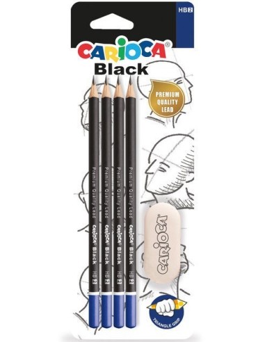 LAPIZ  4HB PROF+ GOMA P/4 CARIOCA