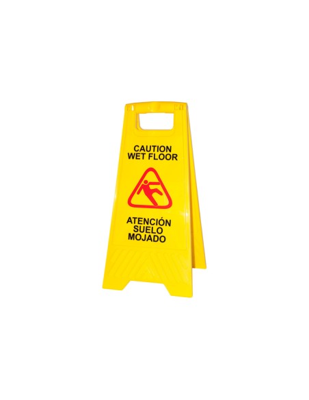 SEÑAL SUELO MOJADO (CASTELLANO-INGLES)